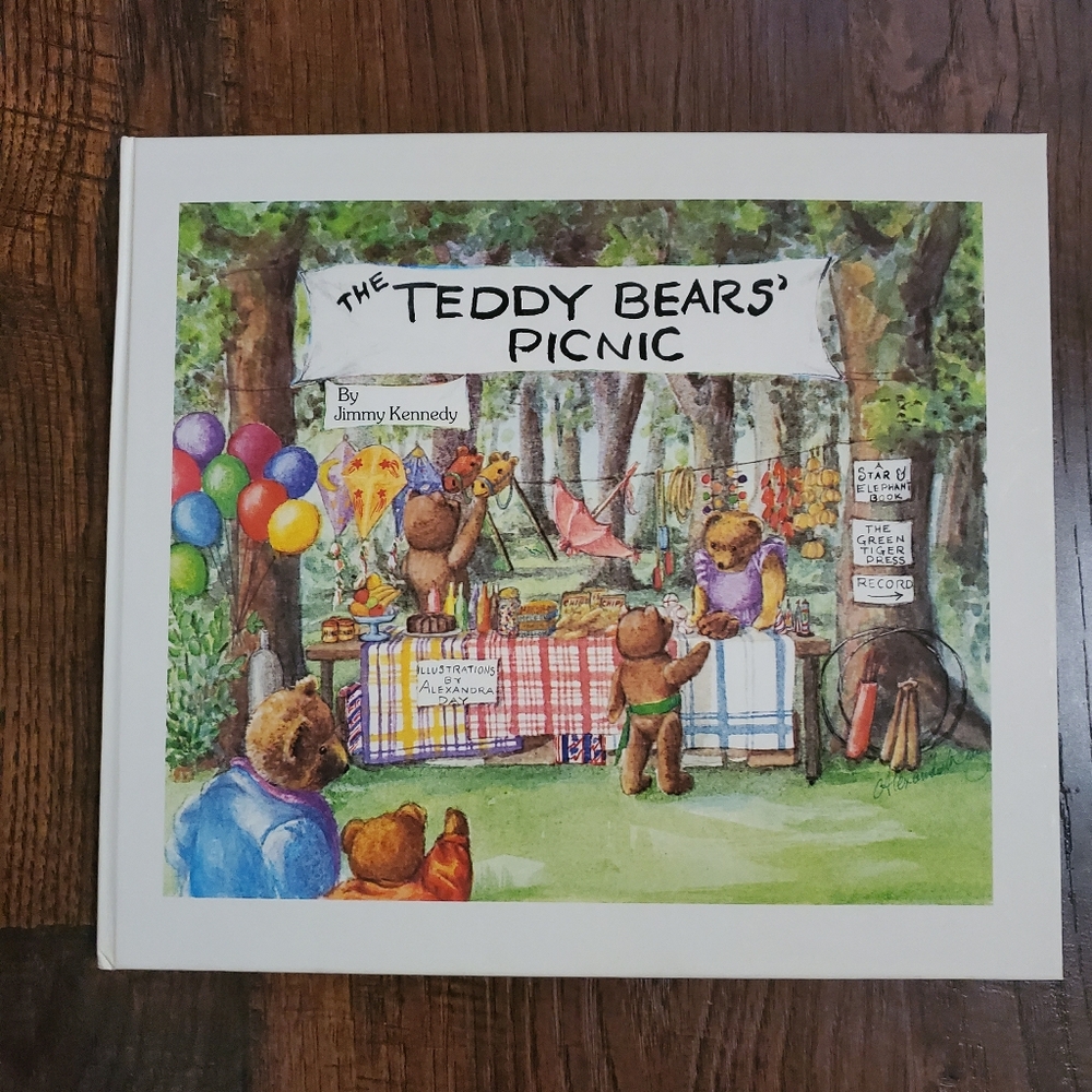 Vintage 80s Teddy Bear Book With Record